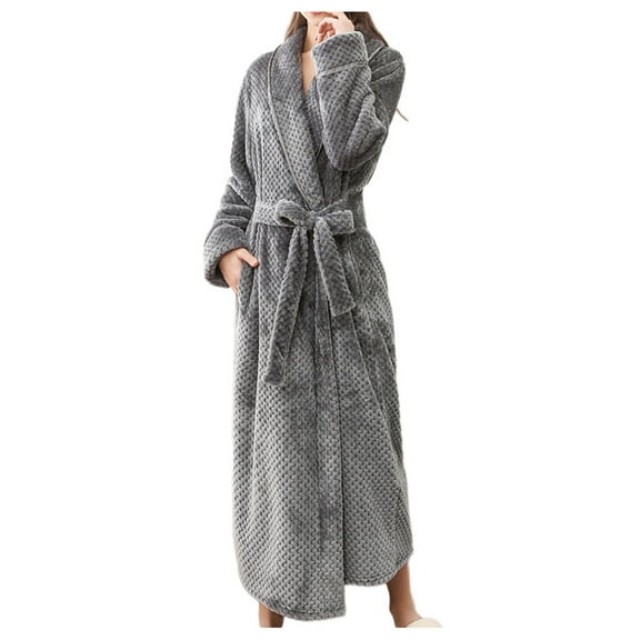 Clothing 2025 Womens Hooded Fleece Robe, Soft Plush Bathrobe for Womens, Fluffy Cute Long House Coat