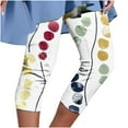thumbnail image 1 of Womens Pants Casual Women's Summer Casual Elastic Waist Printed Cropped Pants Womens Pants, 1 of 5