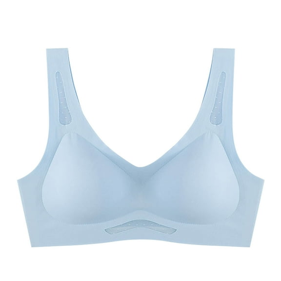 Womens Plus Size Workout Bras, Breathable Anti-Sagging Breasts Sports Bras for Women Cooling Comfort Wireless Bra Breathable Lift Up Air Bra Full Coverage Bras M-5XL