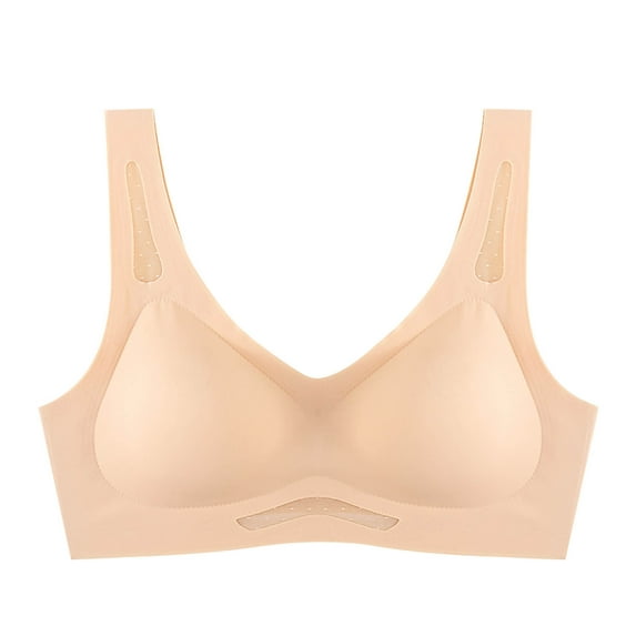 Womens Plus Size Workout Bras, Breathable Anti-Sagging Breasts Sports Bras for Women Cooling Comfort Wireless Bra Breathable Lift Up Air Bra Full Coverage Bras M-5XL