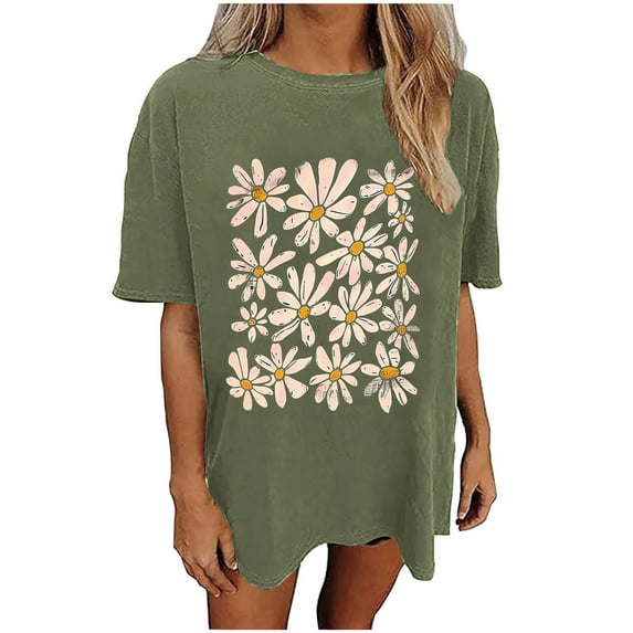 Womens Short Sleeve Shirts on T Shirts for Women Trendy Graphic T Shirts for Women 2026 Oversized Tshirts Workout