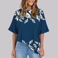thumbnail image 1 of Womens Short Sleeve T Shirts Womens Tops Summer Dressy Floral Tops for Women Plus Size Oversized Tshirts, 1 of 7