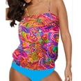 thumbnail image 1 of Womens Tankini Swimsuits Athletic Swimwear Two Piece Tummy Control Bathing Suits with Shorts Modest Detachable Shoulder Strap Tank Tops Swimming Suit, 1 of 4