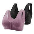 thumbnail image 1 of Summer Savings Clearance! Yievot 2Pcs Women's Soft Everyday Bralette Pack, Wireless Breathable Causal Bra For Woman, 2-Pack Floral Push Up Bra, 1 of 6