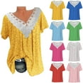 thumbnail image 1 of ZKCCNUK Plus Size Sexy Tops for Women Women Summer Fashion Short Sleeve V-neck Printing Casual Blouse T-shirt Tops Summer Beach Tops, 1 of 10