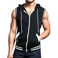 thumbnail image 1 of ZVNAΖH Mens Sleeveless Hooded Sweatshirts Full Zip Hoodies Drawstring Vest Coat with Pockets, 1 of 6