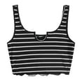 thumbnail image 1 of ibuvkizy Womens Tank Tops Loose Fit,Women's Casual Open Back Vest Printed Open Navel Sleeveless Small Vest Sling Round Neck Vest, 1 of 4