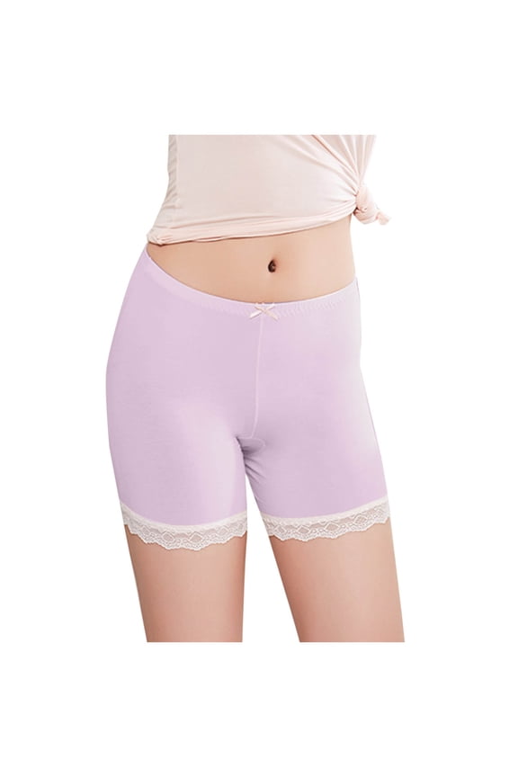 Kids Underwear Girls Solid Four Cornered Pants Breathable Flat Corner Pants Short Leggings Casual Loose Lightweight Biker Safety Shorts Toddler Underwear