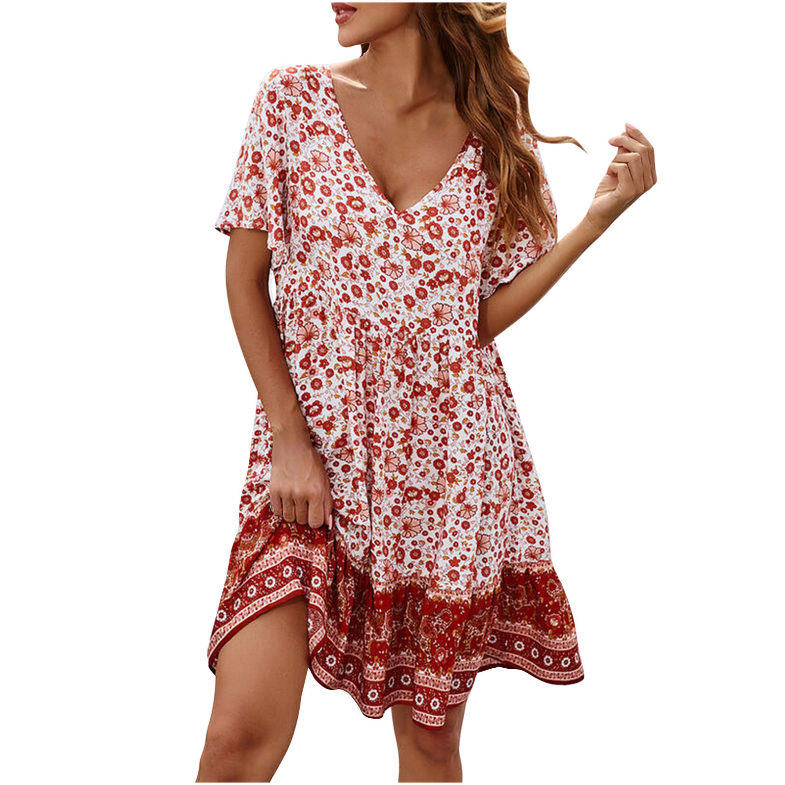 Summer Savings Clearance! pstuiky Summer Dresses 2024, Women VNeck