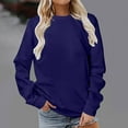 thumbnail image 1 of pstuiky Sweatshirt for Women, Women Long Sleeves Solid Color Casual Crewneck Sweatshirt Pullover Sweatshirt Tunic Tops Oversized Sweatshirt for Women Leisure, 1 of 5