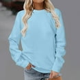 thumbnail image 1 of pstuiky Sweatshirt for Women, Women Long Sleeves Solid Color Casual Crewneck Sweatshirt Pullover Sweatshirt Tunic Tops Oversized Sweatshirt for Women Leisure, 1 of 4