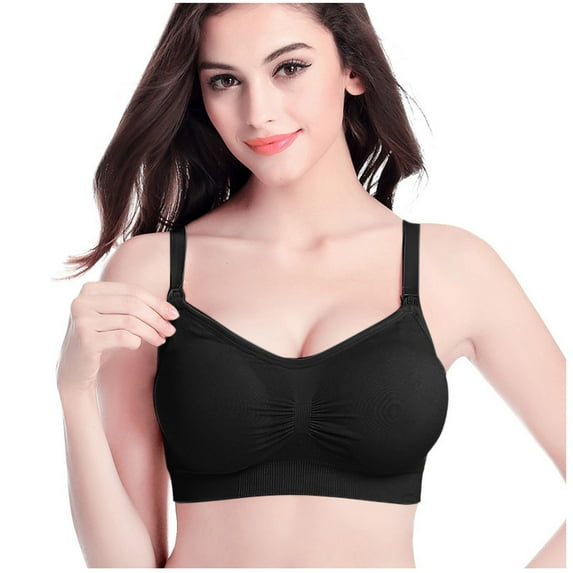 yievot Bras for Women Pregnant Plain Color Bra Nursing Bras Vest Tops Comfort Wireless Bra