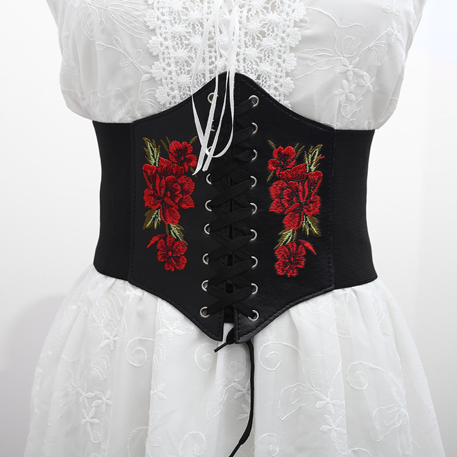 yievot Corset Waist Belt for Women, Wide Elastic Tie Waspie  display picture 2