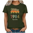 thumbnail image 1 of yievot Funny T Shirts 40th Birthday Gift for Women Vintage 1984 Shirt Letter Print Retro Party Tops Casual Short Sleeve Tee, 1 of 4