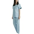 thumbnail image 1 of yievot Nursing Scrub Workwear Sets for Women T Shirt Working Uniform Solid Color V Neck Short Sleeve+Long Pants with Pockets, 1 of 4