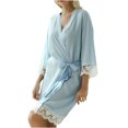 thumbnail image 1 of Summer Savings Clearance! yievot Robes for Women Soft Lightweight Knee Length Bathrobe Loungewear, 1 of 5