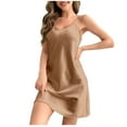 thumbnail image 1 of Summer Savings Clearance! yievot Women Sexy Chemise Nightgown Silk Satin Sleepwear Babydoll Lingerie Sleep Dress Pajama Casual Ladies Loungewear, 1 of 3