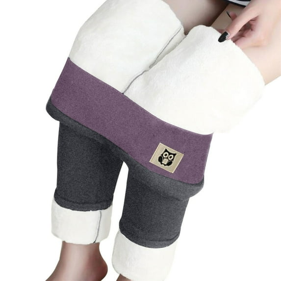 Summer Savings Clearance! yoeyez Leggings for Women,Warm Fleece Lined Leggings Winter Thick Thermal Tight Elastic Workout Yoga Trousers Wool Pants