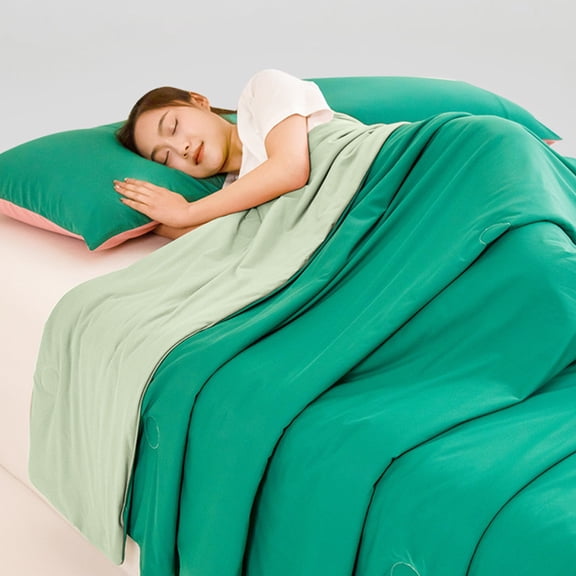 Summer Savings Cooling Comforter Summer Hypoallergenic Machine Washable Premium Soft Microfiber Fabric Perfect for Bed Couch Sofa Breathable Soft Lightweight Silk Smooth Twin Size