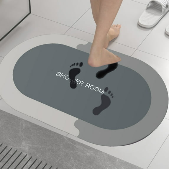 Summer Savings!Diatomaceous Bath Mat,Diatomaceous Earth Bath Mats,Bathtub Mat Fast Drying,Non Slip Shower Mat Bath Mat Super Absorbent Bathroom Floor Mat,Machine Washable Shower Room Mat