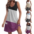 thumbnail image 1 of Dresses for Women 2024 Plus Size Comfort Pocket Printing Sleeveless V-Neck Dress, 1 of 6