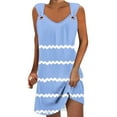thumbnail image 1 of Dresses for Women 2024 Plus Size Comfort Printed Sleeveless V-Neck Dress, 1 of 5