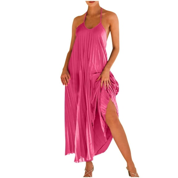 Dresses for Women 2026 Plus Size Fashion A Pleated Dress For Beach Vacation Long Dress