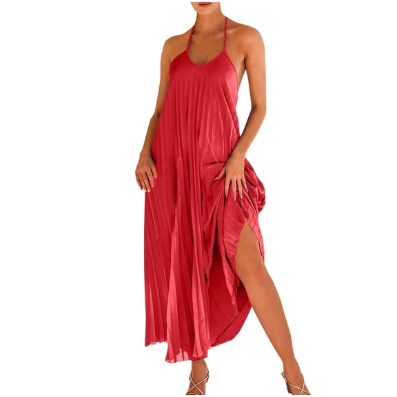 Dresses for Women 2026 Plus Size Fashion A Pleated Dress For Beach Vacation Long Dress