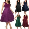 thumbnail image 1 of Dresses for Women 2026 Plus Size Large Size Sleeveless V-Neck Sequin Dresses, 1 of 4