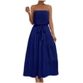 thumbnail image 1 of Dresses for Womens 2024 Plus Size Fashion European And American Solid Color Dress, 1 of 4