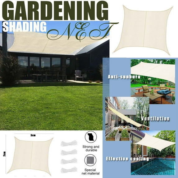 Summer Savings! Dvkptbk Outdoor Sunshade Swimming Pool Sun Awning Outdoor Oxford Cloth Sunshade, Beige