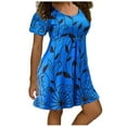 thumbnail image 1 of Enjoytime Summer Dresses for Women 2025 Short Sleeve Vintage Boho Floral Printed Beach Dresses Flowy Women's Plus Size Casual Midi Dress, 1 of 4