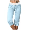 thumbnail image 1 of Summer Savings! Enjoytime Sweat Pants for Womens Joggers Athletic Casual Soft Pants with Pockets Adjustable Drawstring Elastic Waist Solid Color Womens Lightweight Pants Plus Size, 1 of 5
