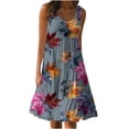 thumbnail image 1 of Summer Savings! Enjoytime Vacation Dresses for Women 2024 Women's Summer Casual Loose Sleevless Crewneck Dress Tropical Dresses for Women, 1 of 5