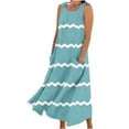 thumbnail image 1 of Enjoytime Womens 2025 Summer Beach Dress Stripe Printed Flowy Long Maxi Sundress with Pockets Loose Womens Tank Top Dress Birthday Dresses Clothes for Women 2025, 1 of 5