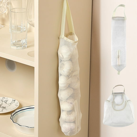 Summer Savings Evergreen Trash Bag Organizer Garbage Bag Storage Bag Kitchen Storage Net Bag Household Sundries Plastic Bag Storage Hanging Bag Large Capacity Storage Net Bag Clearance Under $10