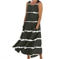 thumbnail image 1 of Fashion Dresses for Womens 2025 Plus Size Sleeveless And Linen Round Neck Printed Long Dress, 1 of 5