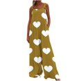 thumbnail image 1 of Fashion Jumpsuits for Women Dressy Plus Size Printed Jumpsuit Casual Button Pocket Sleeveless Wide Leg Trousers, 1 of 8
