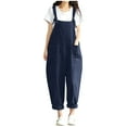 thumbnail image 1 of Fashion Jumpsuits for Women Dressy Plus Size Solid Color Casual Camis Sleeveless Suspender Jumpsuit, 1 of 5