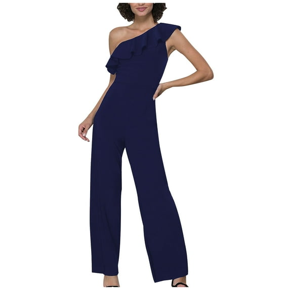 Fashion Jumpsuits for Women Dressy Plus Size Soloid Color Romper Casual Sleeveless Jumpsuit Pants