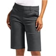 thumbnail image 1 of Fmbrln Womens Plus Size Summer Bermuda Shorts Fashion Casual Stretch Waist Knee Length Work Shorts with Pockets Outdoor Hiking Shorts, 1 of 8