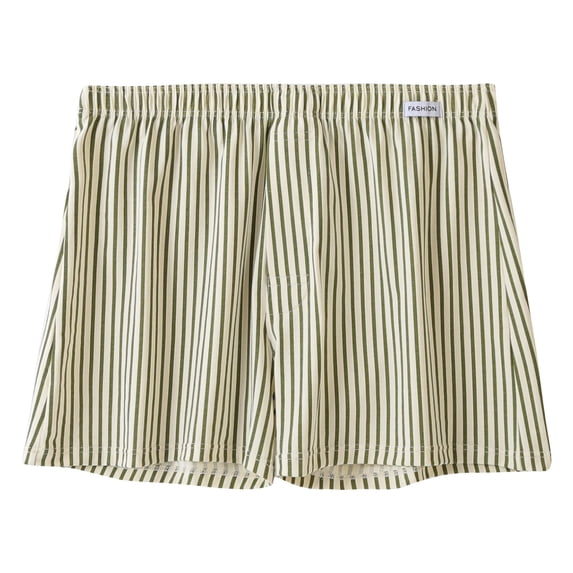 HOOMEUMY Men's 100% Cotton Pajama Shorts Beach Shorts Sleep Shorts Home Shorts Plus Size Striped Shorts with Pockets Gray 8