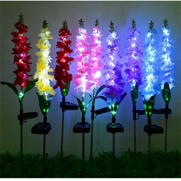 PRETXORVE Solar Lights, Solar Violet Night Light Courtyard Decoration Led Small Night Light Head