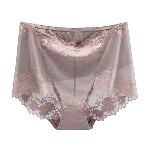 HomeGardon Panties for Women,Womens Underwear,Women's Large Size High Waist Lace-Thin Breathable Mesh Butt Lifting and Control Panties,L-XXXXL
