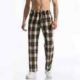 thumbnail image 1 of Horkkom Plaid Pants for Men Elastic Waist Drawstring Pajama Pants Sleep Lounge Pants with Pocket, 1 of 6