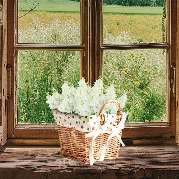 Summer Hyacinth Artificial Flowers, Long Stem Artificial Flowers Silk Hyacinth Flowers, Faux Greenery Faux Plastic Hyacinth Flowers for Wedding Garden Table Vase Decor, Real Touch Flower