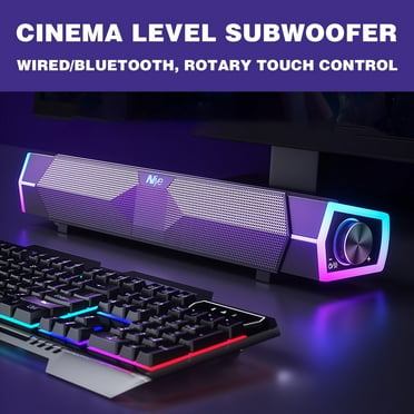 Summer Savings, InsCrazy Computer Speakers for Desktop PC, Bluetooth Speaker Soundbar Computer Speaker Speaker Speaker Subwoofer Cinema Surround Sound