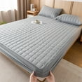 thumbnail image 1 of Summer Savings! InsCrazy Thickened Mattress Cover, King Size Fitted Bed Sheet, Modern Style Soft & Breathable Bed Sheets for Large Bed 76 x 80", 1 of 7
