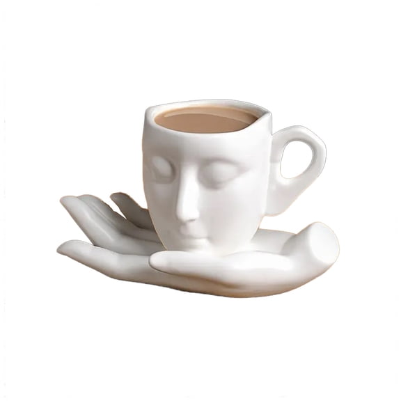 Zeceouar Ceramic Top Coffee Mug With s and Spoon