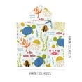 thumbnail image 1 of Kids Bath and Beach Soft Cotton Terry Hooded Towel Wrap, 24" x 24" Beach | Pool | Bath | Bathroom | Swim Towel | Wearable Wrap for Boys--Ocean, 1 of 3
